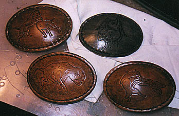 a sampler of some buckles we made