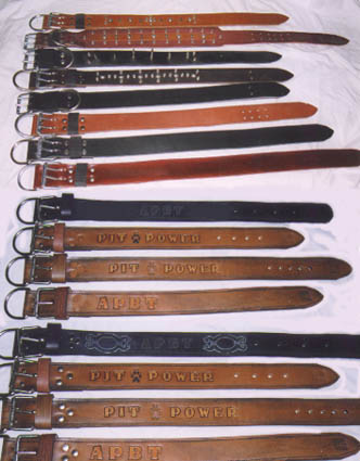 a brood spectrum of leather collars